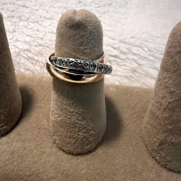 Ross Simon’s 14K Over Sterling Interlocking CZ Triple Band Ring - Picture 7 of 10